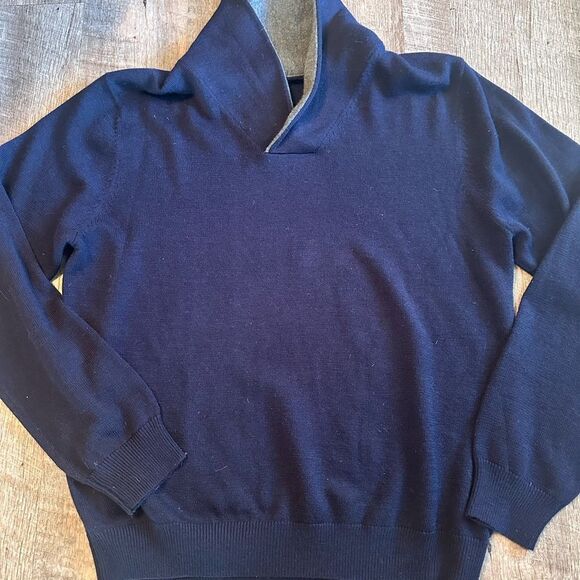 Toscano men’s navy pullover sweater size L - Picture 1 of 10